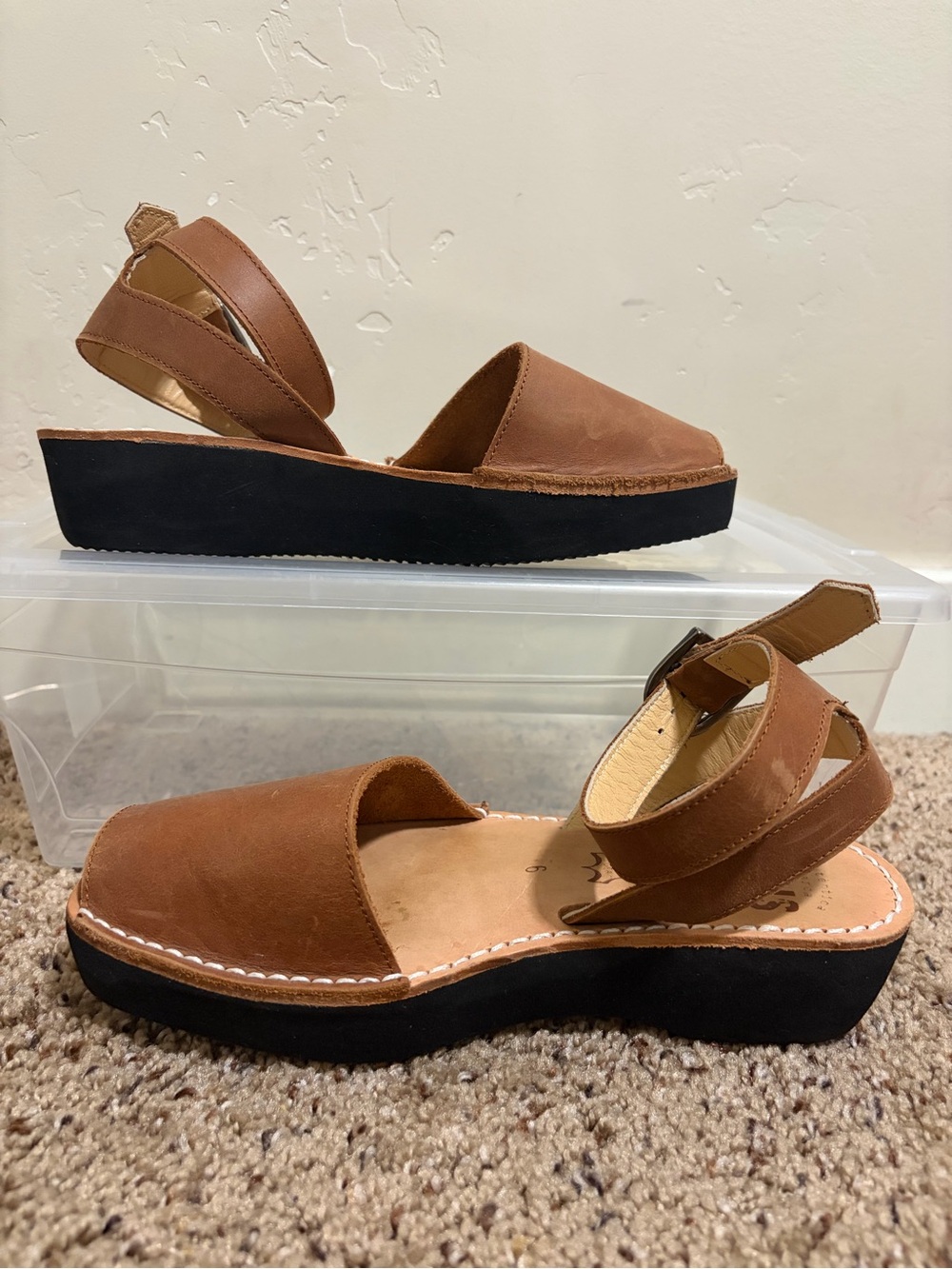 Pons 524 Mediterranean Brown Avarca Sandals Women’s Size 6 - Picture 4 of 7